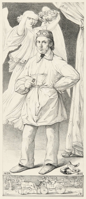 Johann Nepomuk Zwerger (Lithografie nach Edward Steinle, 1854)